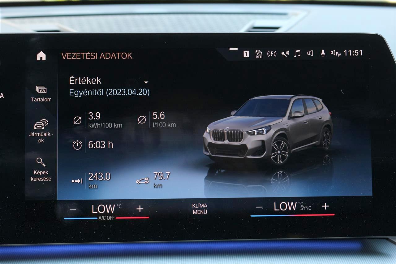 BMW X1 vezetési adatok