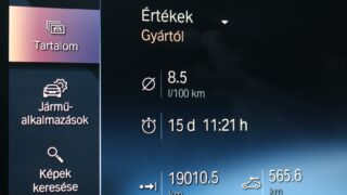 BMW 230i vezetési adatok