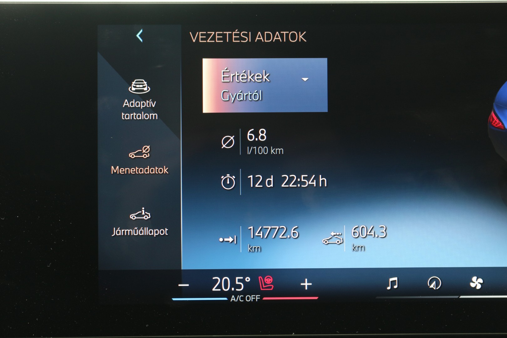 BMW 430d Gran Coupe vezetési adatok